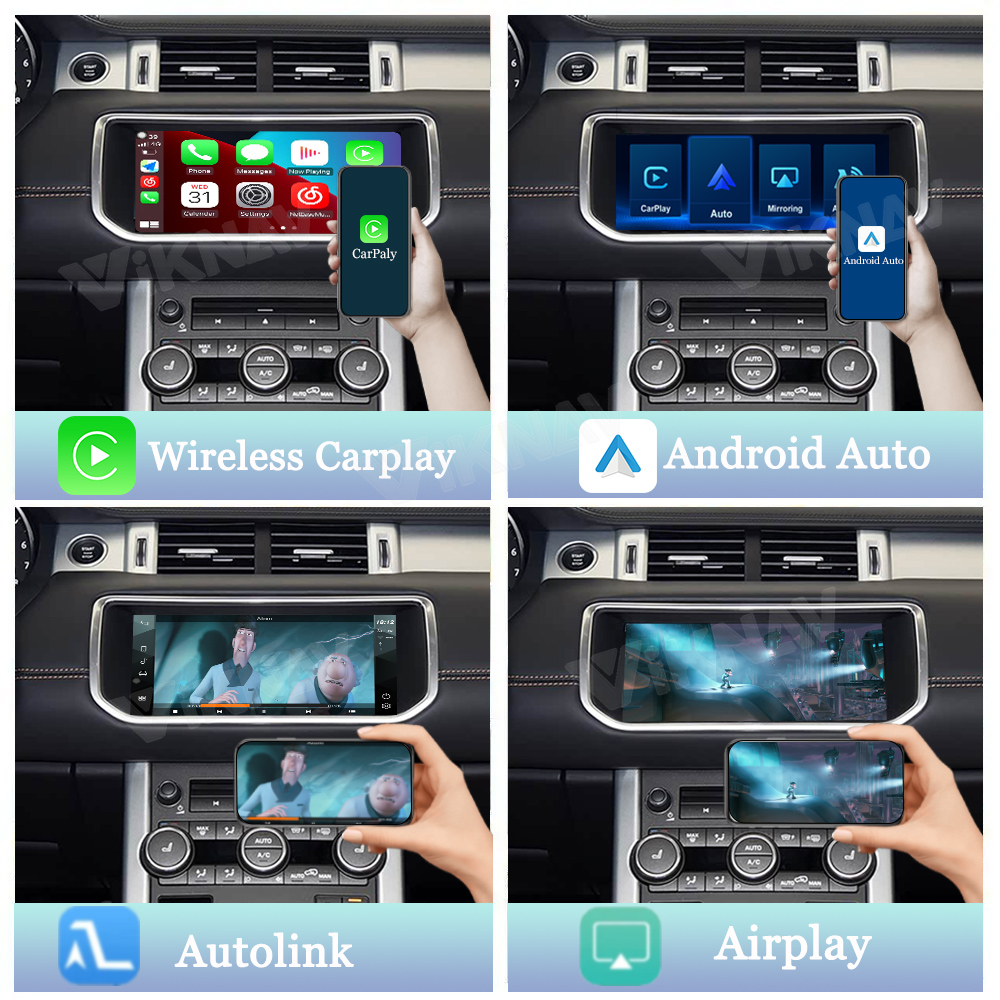 Viknav Linux System Decoder Box For Land Rover Evoque L538 2012-2018 OEM Harman Bosch System Wireless Carplay Android Auto Upgrade Interface Decoder Box Autolink Airplay