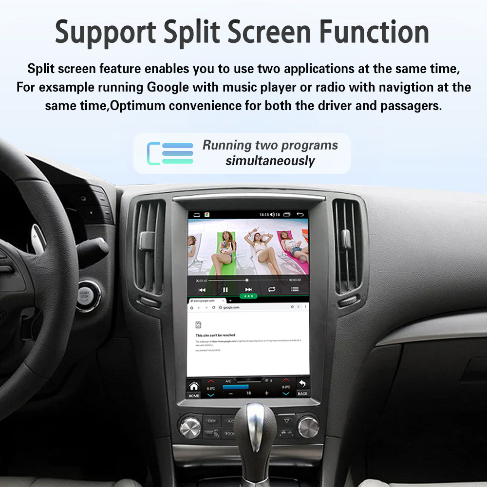 Viknav Android 12.1 inch Car Stereo For Infiniti G25/G35/G37/Q60/Q60S 2004-2013 Wireless CarPlay & Android Auto GPS Navigation Head Unit