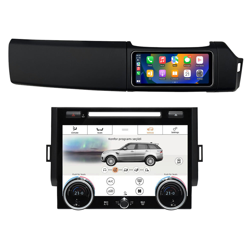 VIKNAV 12.3 Inch Android Car Radio and AC panel for Land Rover Range Rover Sport L494 2013-2017 Auto Stereo Screen Upgrade Wireless Carplay GPS Navigation Multimedia Player