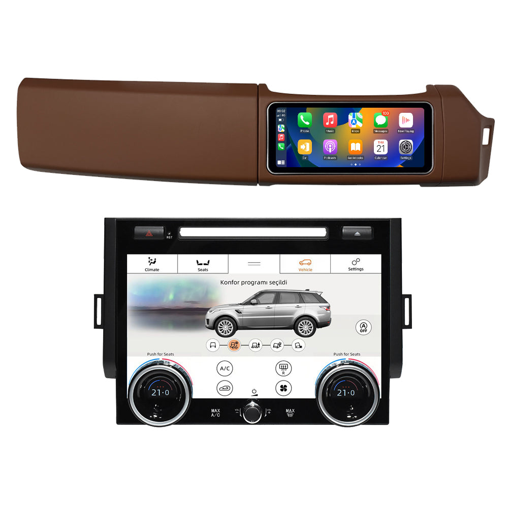 VIKNAV 12.3 Inch Android Car Radio and AC panel for Land Rover Range Rover Sport L494 2013-2017 Auto Stereo Screen Upgrade Wireless Carplay GPS Navigation Multimedia Player