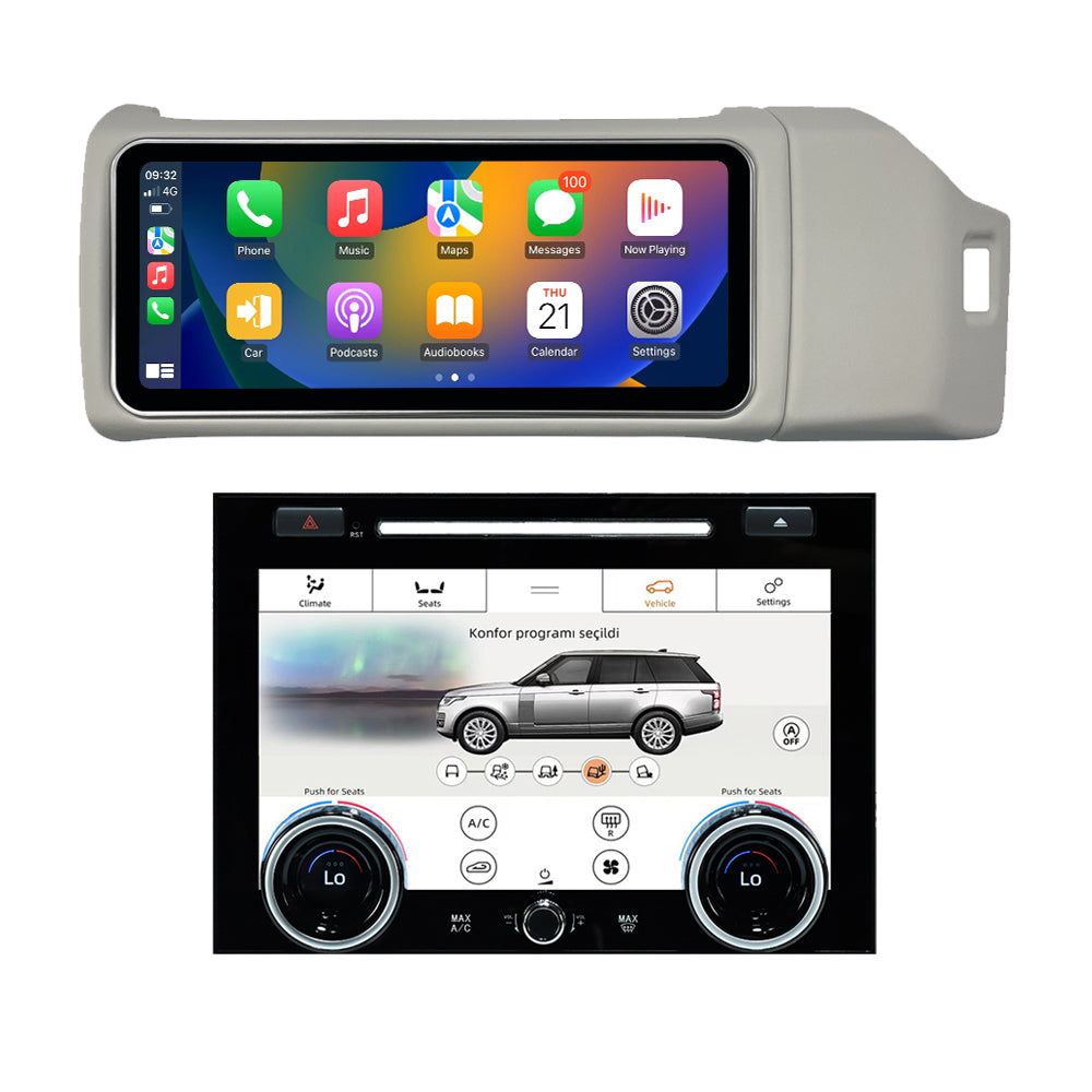 VIKNAV 12.3 Inch Android Car Radio AC panel for Land Rover Range Rover Vogue L405 2013-2017 Auto Stereo Screen Upgrade Wireless Carplay GPS Navigation Multimedia Player