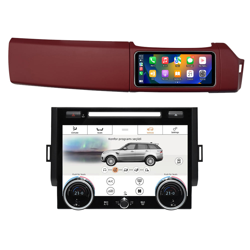 VIKNAV 12.3 Inch Android Car Radio and AC panel for Land Rover Range Rover Sport L494 2013-2017 Auto Stereo Screen Upgrade Wireless Carplay GPS Navigation Multimedia Player