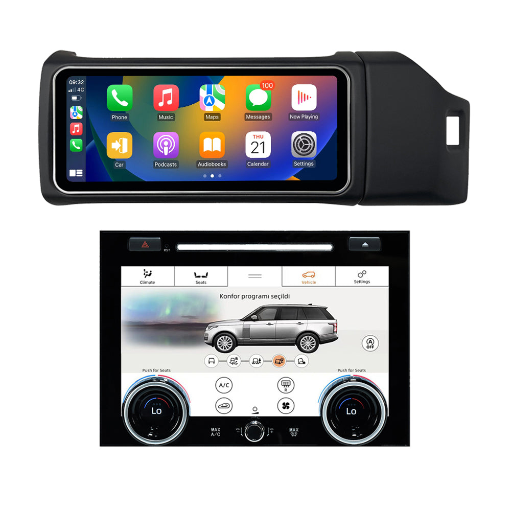 VIKNAV 12.3 Inch Android Car Radio AC panel for Land Rover Range Rover Vogue L405 2013-2017 Auto Stereo Screen Upgrade Wireless Carplay GPS Navigation Multimedia Player