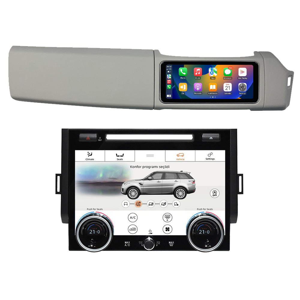 VIKNAV 12.3 Inch Android Car Radio and AC panel for Land Rover Range Rover Sport L494 2013-2017 Auto Stereo Screen Upgrade Wireless Carplay GPS Navigation Multimedia Player