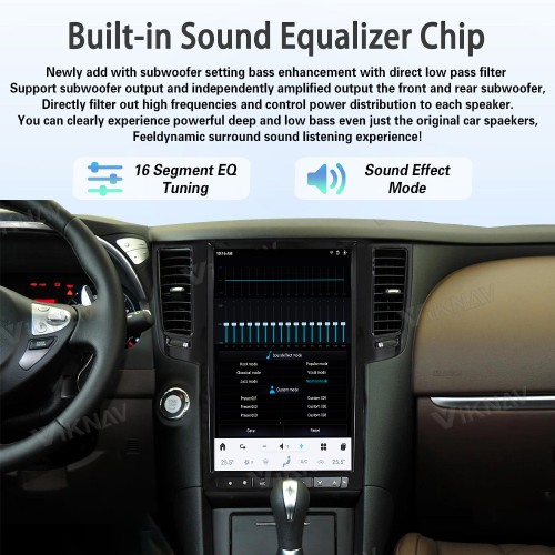 Viknav 13.6 Inch Car Radio For Infiniti FX35 2009-2013 Multimedia Player GPS Carplay 4G WIFI Head Unit Stereo Receiver