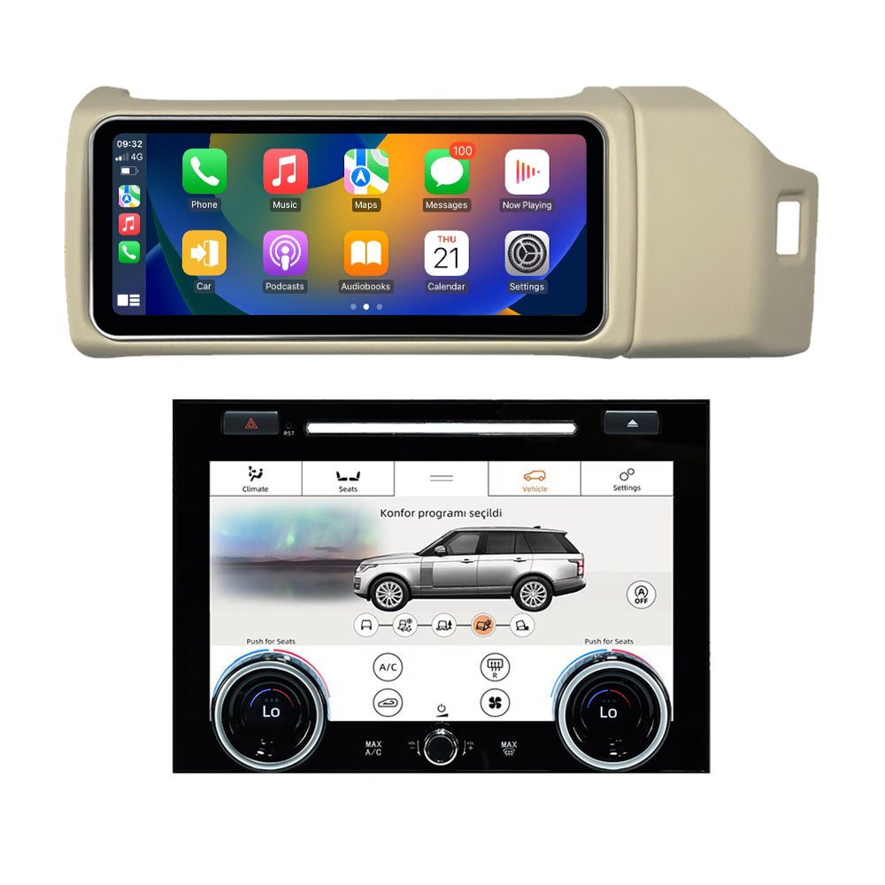 VIKNAV 12.3 Inch Android Car Radio AC panel for Land Rover Range Rover Vogue L405 2013-2017 Auto Stereo Screen Upgrade Wireless Carplay GPS Navigation Multimedia Player