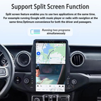ViKNAV 13.6 Inch Android Car Radio For Jeep Wrangler 2018-2021 Multimedia Player Carplay Screen Navigation Head Unit