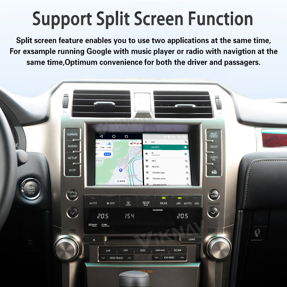 VIKNAV Wireless CarPlay Android Auto Decoder Android 13 Interface Box Qualcomm Snapdragon Upgrade for Lexus GX 2014-2023