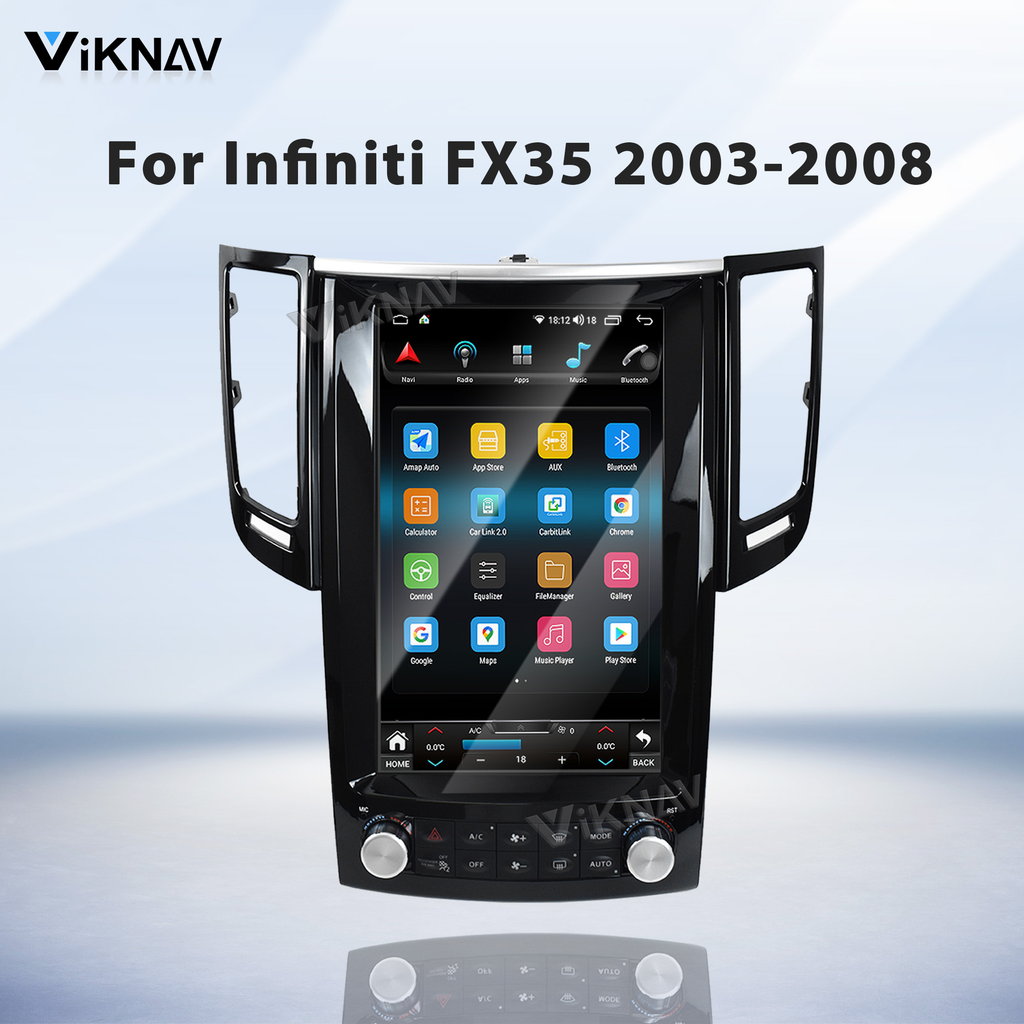 Viknav Android 12.1 inch Car Stereo For Infiniti FX35 2003-2008 Wireless CarPlay & Android Auto GPS Navigation Head Unit