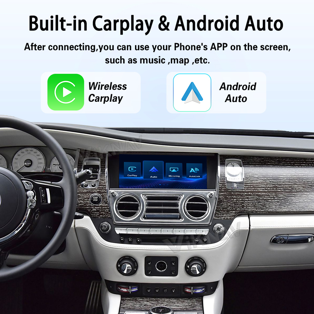 Viknav Linux System Decoder Box for Rolls-Royce Ghost 2010-2018 Upgrade Interface Wireless Carplay Android Auto Decoding Box Autolink Airplay