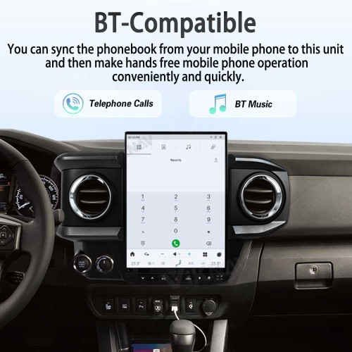 Viknav Android 13.6 Inch Car Radio For Toyota Tacoma 2016-2023 Wireless Carplay Android Auto Multimedia player GPS Navigation Auto StereoTouch Screen