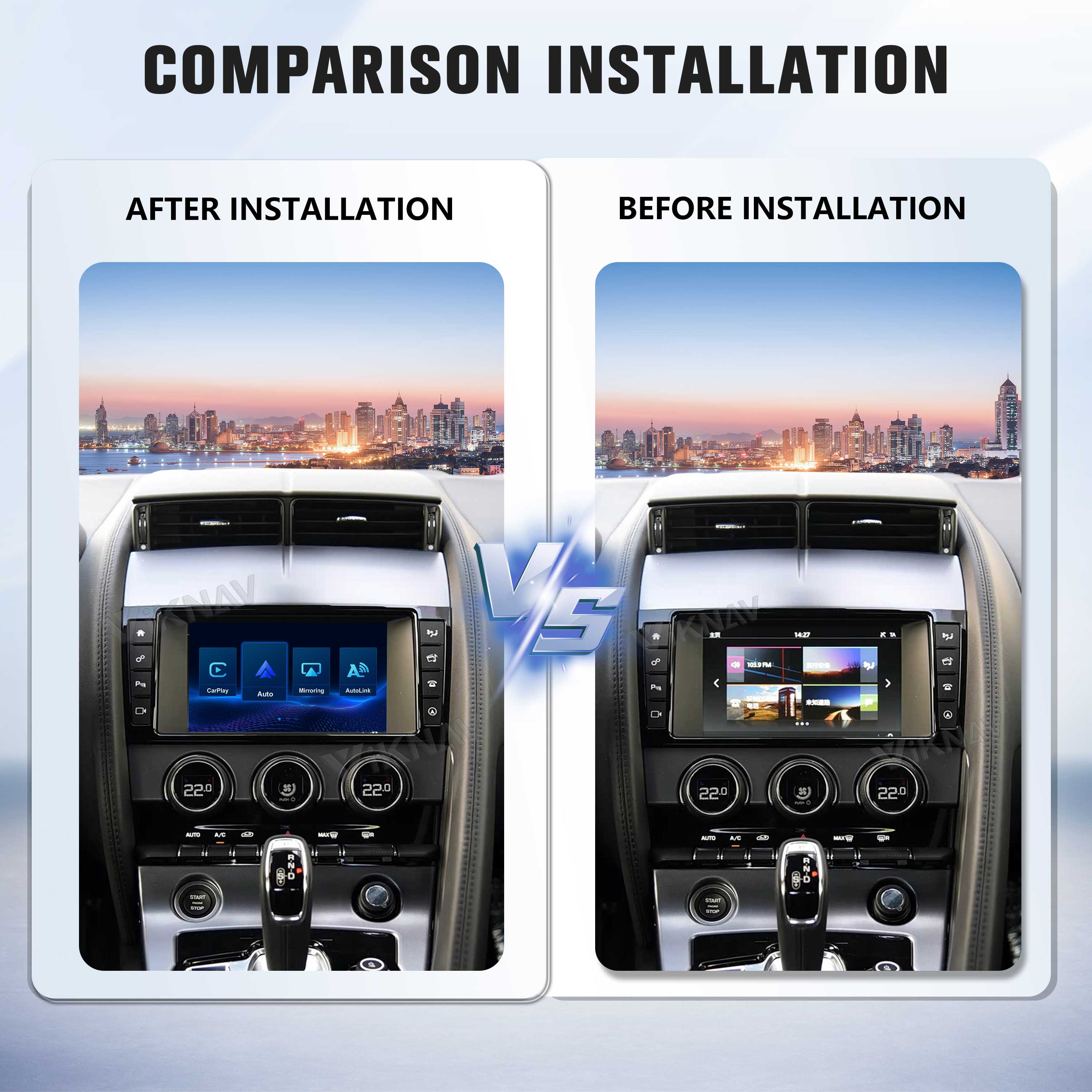 Viknav Linux System Decoder Box For Jaguar F-Type 2013-2018 OEM Harman System Upgrade Interface Wireless Carplay Android Auto Decoder Box Autolink Airplay