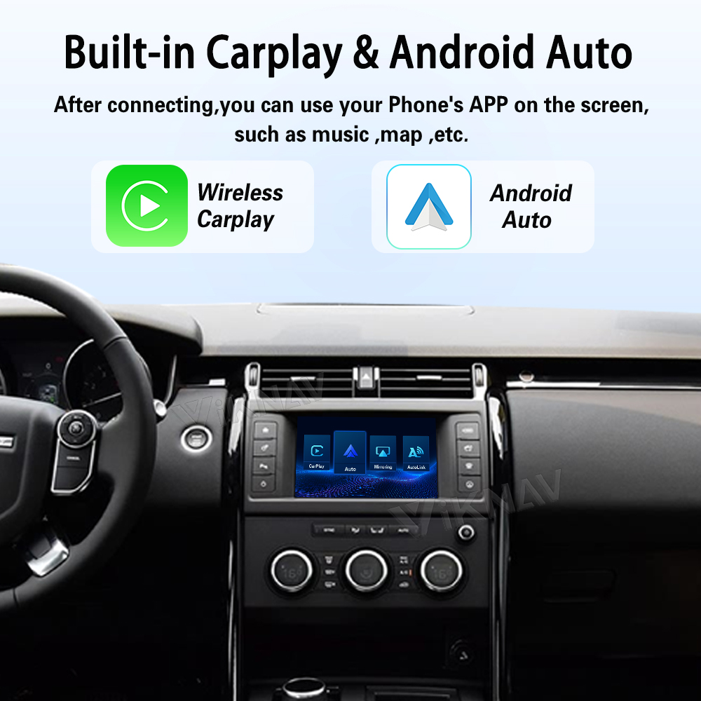Viknav Linux System Decoder Box For Land Rover Discovery 5 L462 2017 OEM Harman System Upgrade Interface Wireless Carplay Android Auto Decoder Box Autolink Airplay