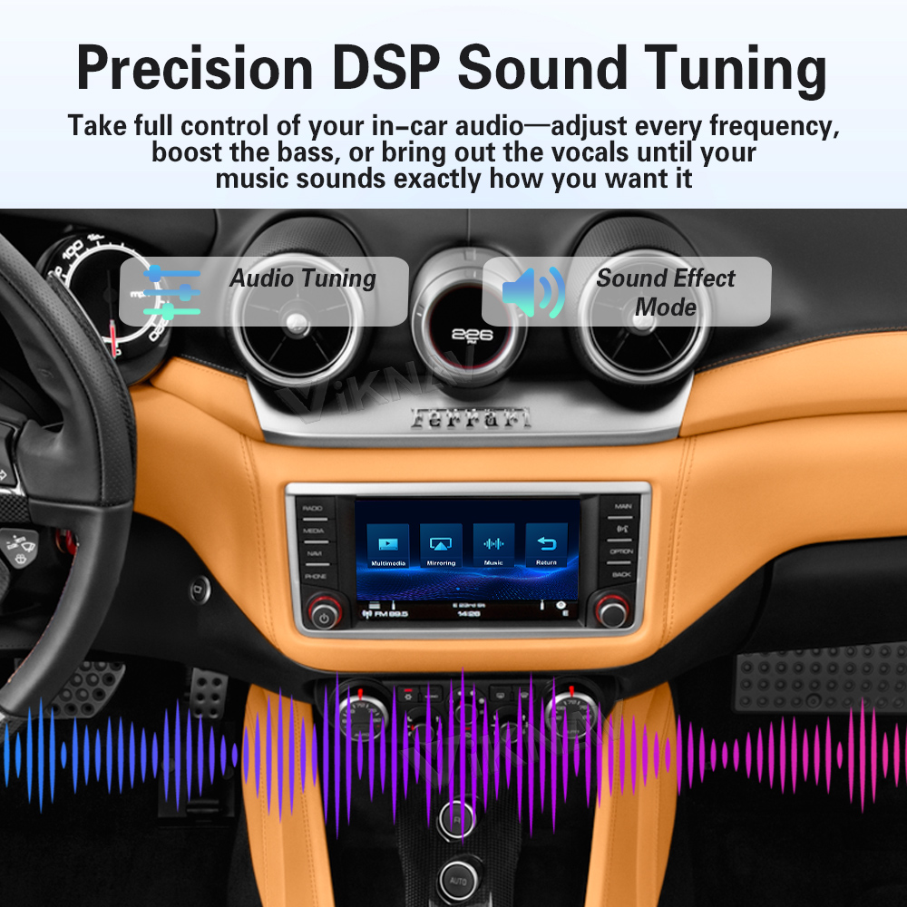 Viknav Linux System Decoder Box for Ferrari 458 488 F12 F8 812 GTC4 Protofino California T 2015-2018 Upgrade Interface Wireless Carplay Android Auto Decoding Box Autolink Airplay