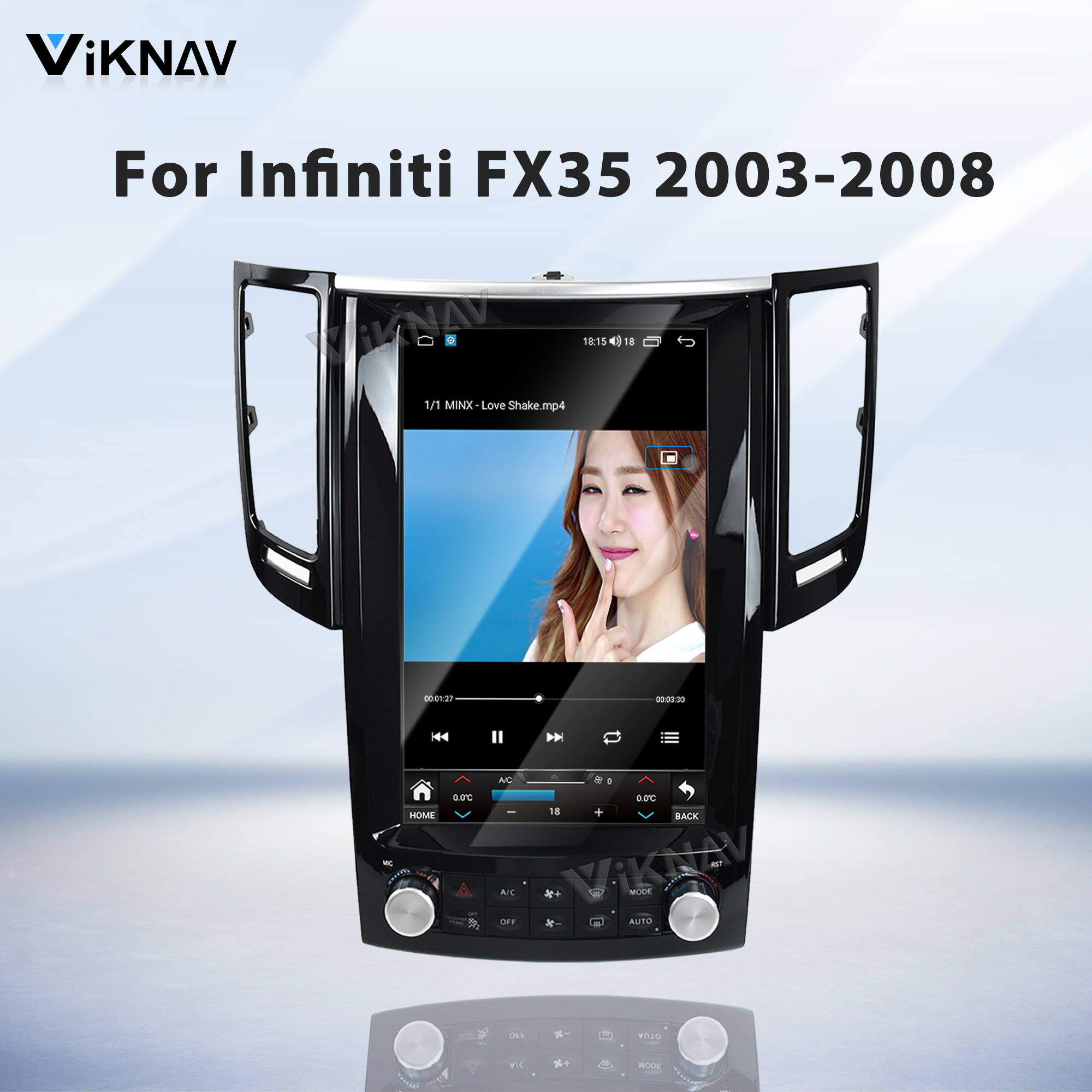 Viknav Android 12.1 inch Car Stereo For Infiniti FX35 2003-2008 Wireless CarPlay & Android Auto GPS Navigation Head Unit