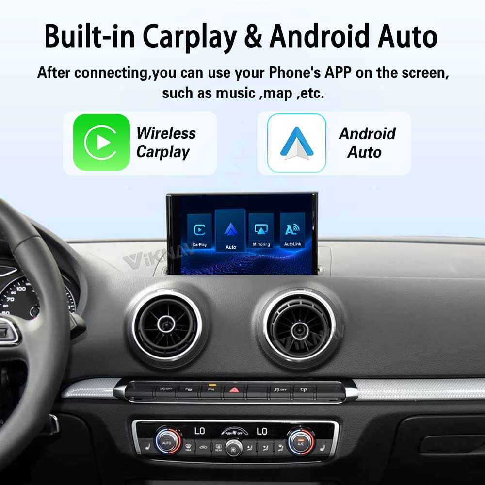 Viknav Linux System Decoder Box for AUDI A3 A4L A5 Q2L Q5L Q7 2014-2021 Upgrade Interface Wireless Carplay Android Auto Decoding Box Autolink Airplay