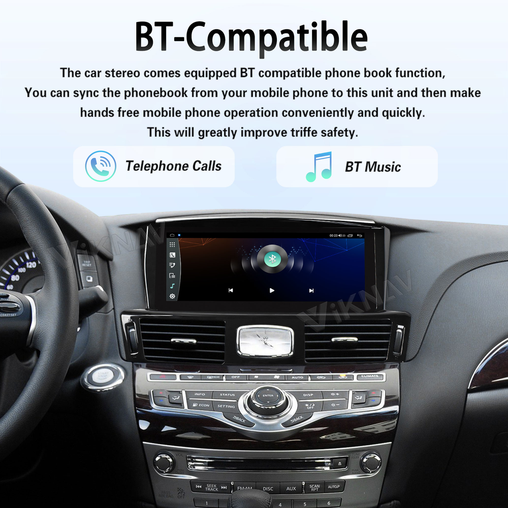 Viknav Android 10.25 inch Car Stereo For Infiniti Q70L/M25/M35/2013-2017 Wireless CarPlay & Android Auto GPS Navigation Head Unit