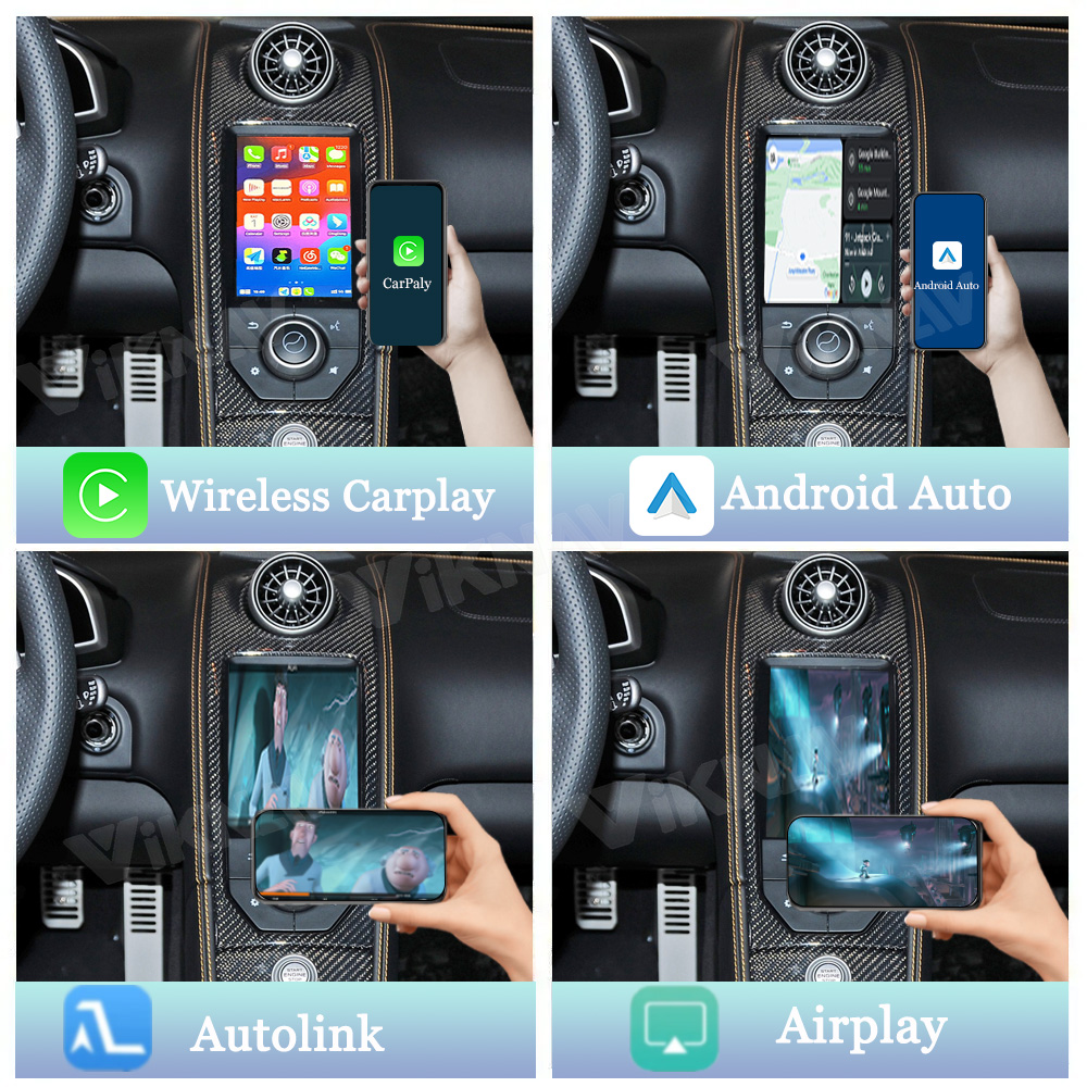 Viknav Linux System Decoder Box for MacLaren 12C 650S 625C 675LT 570S 540C 600LT Upgrade Interface Wireless Carplay Android Auto Decoding Box Autolink Airplay