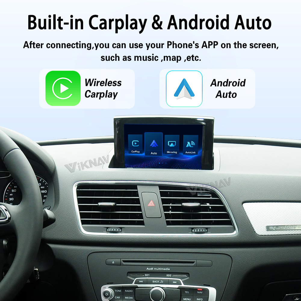Viknav Linux System Decoder Box for AUDI A1 Q3 2012-2018 Upgrade Interface Wireless Carplay Android Auto Decoding Box Autolink Airplay