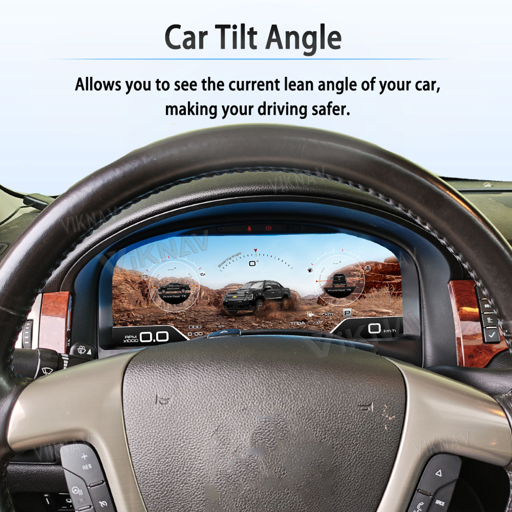 Viknav 14 inch Touch Screen Android Car Radio For GMC YUKON/Chevy Suburban Tahoe 2007-2013 Wireless Carplay GPS Navigation With 15.1 Inch Car Digital Cluster