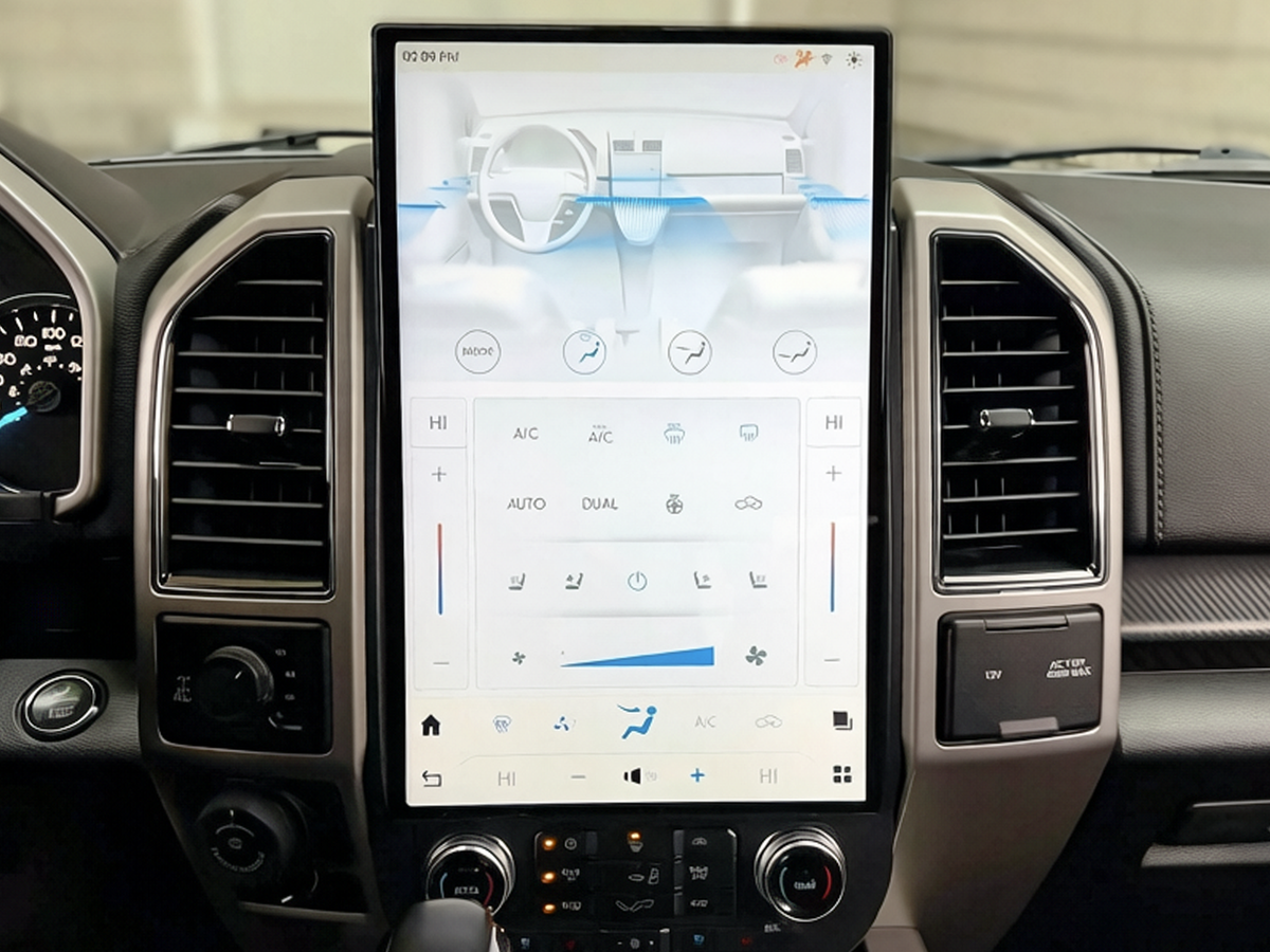 Touch screen controlled air conditioning