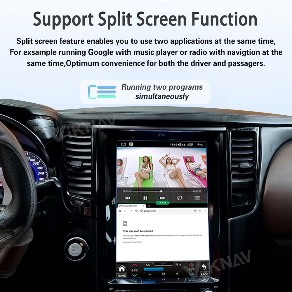 Viknav Android 12.1 inch Car Stereo For Infiniti FX35 2003-2008 Wireless CarPlay & Android Auto GPS Navigation Head Unit