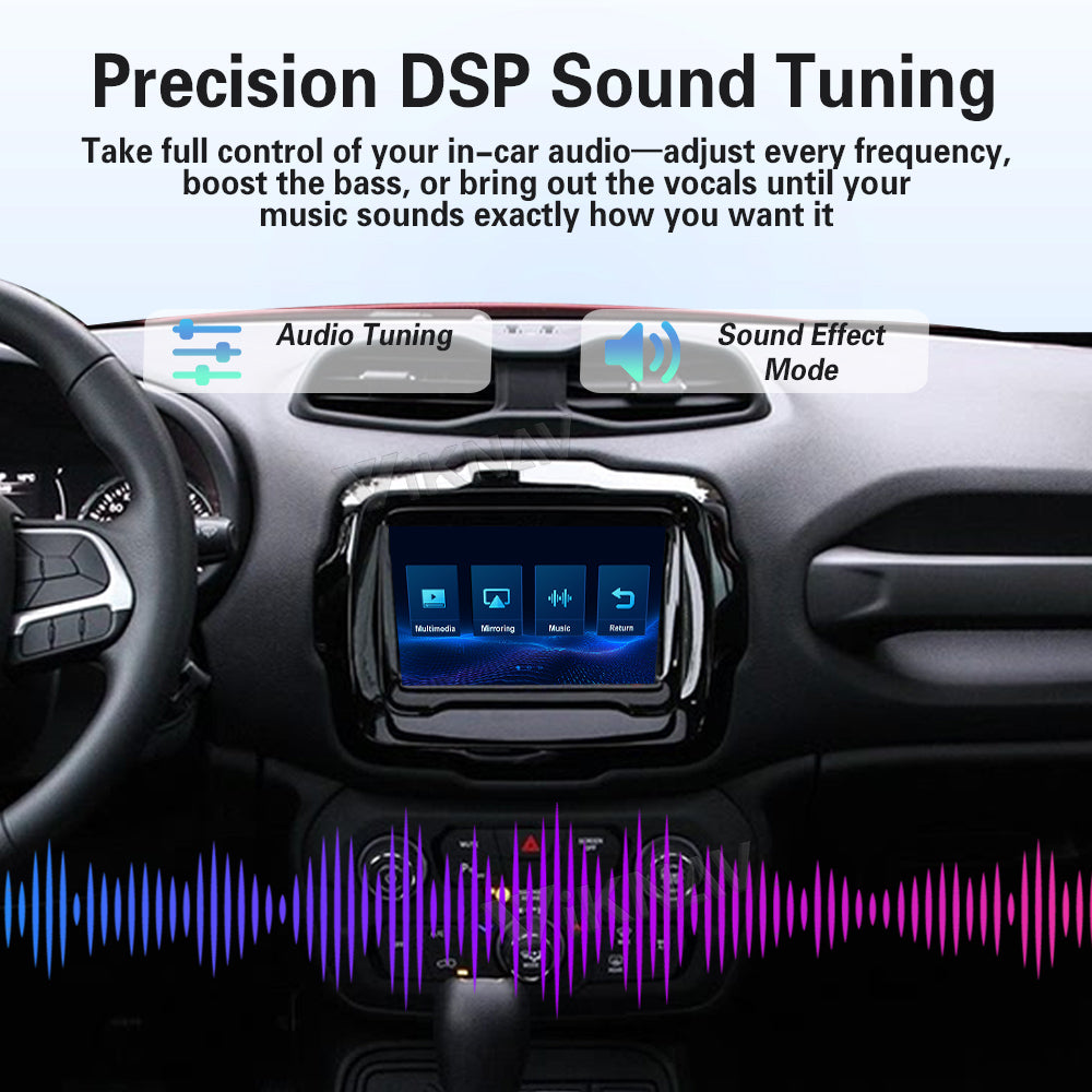 Viknav Linux System Wireless Carplay Android Auto Decoder Box for Jeep Renegade Upgrade Interface Autolink Airplay Decoding Box