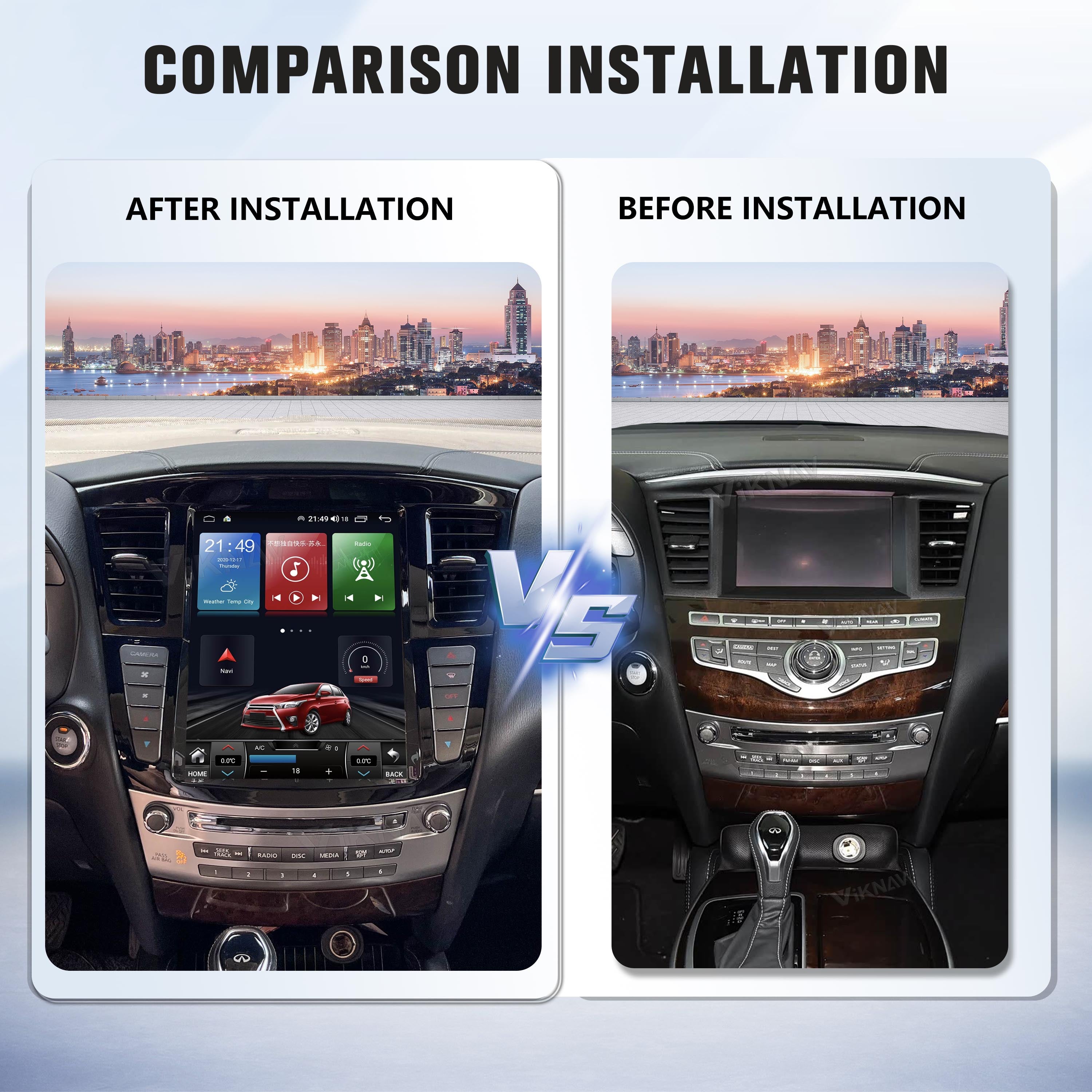 Viknav 12.1 inch Android Car Stereo For Infiniti QX60 JX35 2011-2020 Wireless CarPlay & Android Auto GPS Navigation Head Unit