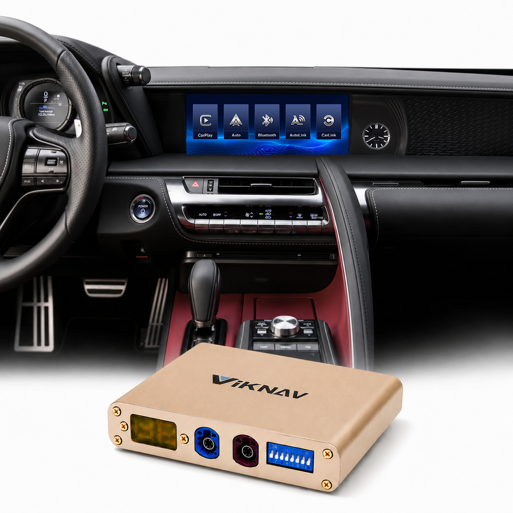 VIKNAV Wireless CarPlay Android Auto Decoder Linux Interface Box Upgrade for Lexus LC500 2018-2020