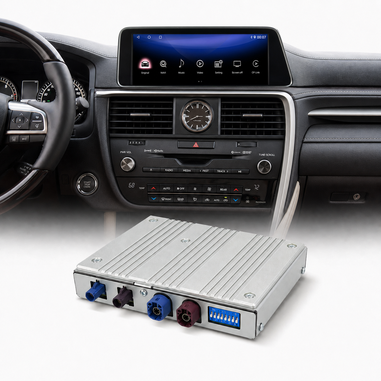 VIKNAV Wireless CarPlay Android Auto Decoder Android 13 Interface Box Qualcomm Snapdragon Upgrade for Lexus RX 2016-2022