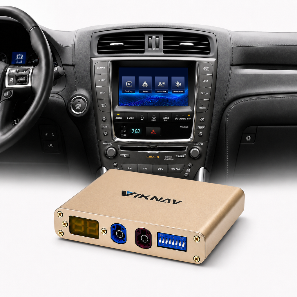 VIKNAV Wireless CarPlay Android Auto Decoder Linux Interface Box Upgrade for Lexus IS 2005 -2019