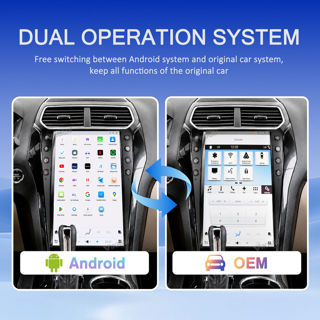 VIKNAV 14.4 Inch Android Car Radio For Ford Explorer 2011-2019 Auto Stereo Screen Upgrade