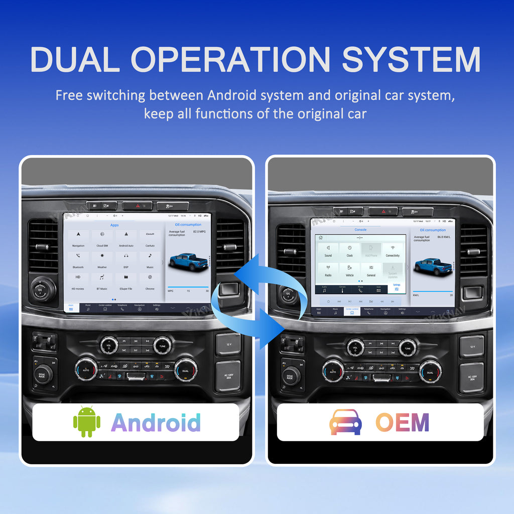 VIKNAV 12.7 Inch Android Car Radio For Ford F250 Raptor 2020-2026 Auto Stereo Screen Upgrade