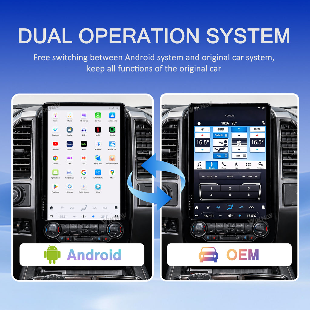 VIKNAV 14.4 Inch Android Car Radio For Ford Expedition 2015-2022 Auto Stereo Screen Upgrade