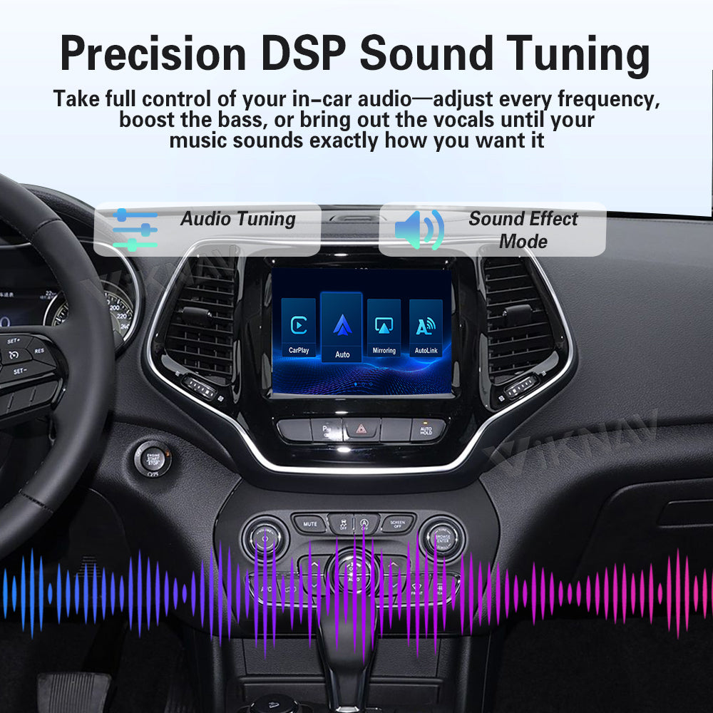 Viknav Linux System Wireless Carplay Android Auto Decoder Box for Jeep Cherokee 2014-2019 Upgrade Interface Autolink Airplay Decoding Box