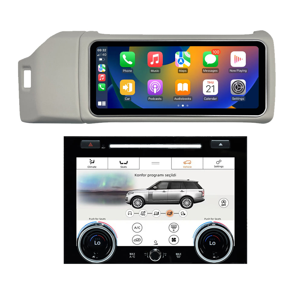 VIKNAV 12.3 Inch Android Car Radio AC panel for Land Rover Range Rover Vogue L405 2013-2017 Auto Stereo Screen Upgrade Wireless Carplay GPS Navigation Multimedia Player