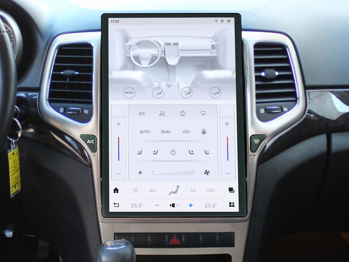 Touch screen controlled air conditioning
