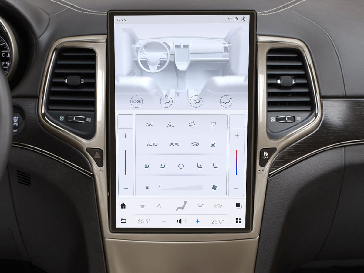Touch screen controlled air conditioning