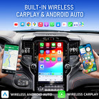 VIKNAV Android Carplay Decoder Box for Dodge ram 2019-2023 GPS Navigation Multimedia player Auto Stereo Only Support OEM 12.1 Inch Screen