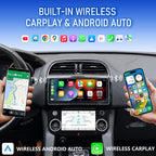 VIKNAV 10.25 Inch Android Car Radio AC Panel For Jaguar XE XEL XF F-PACE 2016-2019 Auto Stereo Screen Upgrade Wireless Carplay GPS Navigation Multimedia Player