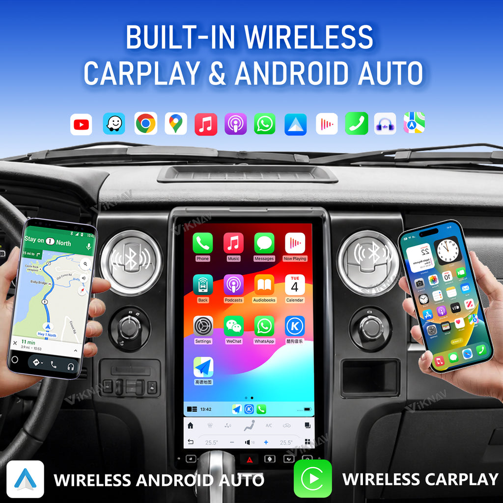 VIKNAV 14.4 Inch Android Car Radio For Ford F150 F250 F450 Raptor 2013-2014 Auto Stereo Screen Upgrade