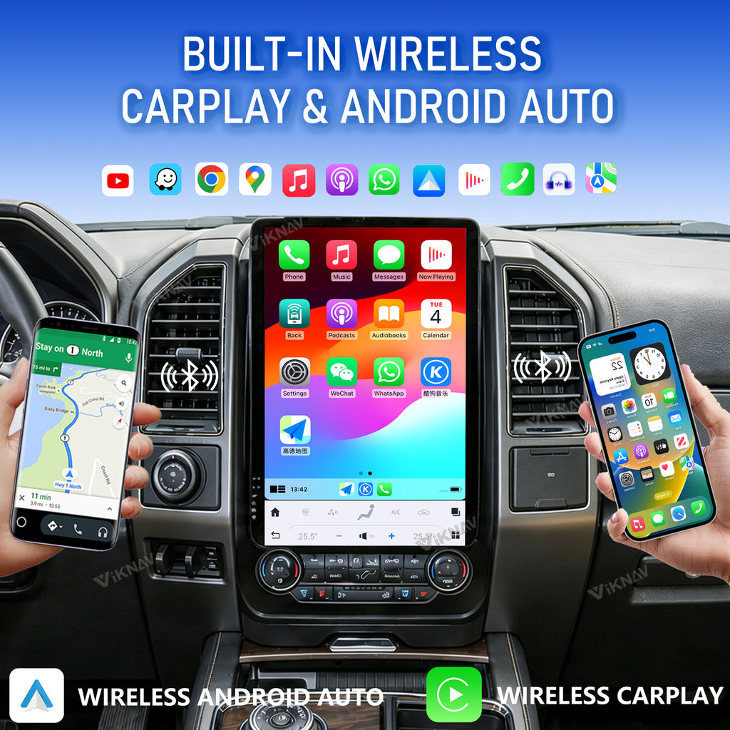 VIKNAV 14.4 Inch Android Car Radio For Ford Expedition 2015-2022 Auto Stereo Screen Upgrade