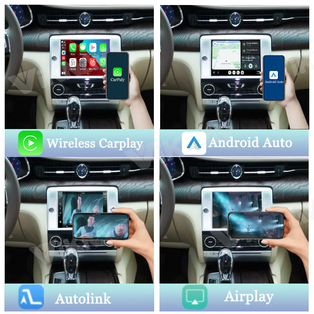 Viknav Linux System Wireless Carplay Android Auto Decoder Box for Maserati Quattroporte 2013-2015 Upgrade Interface Autolink Airplay Decoding Box