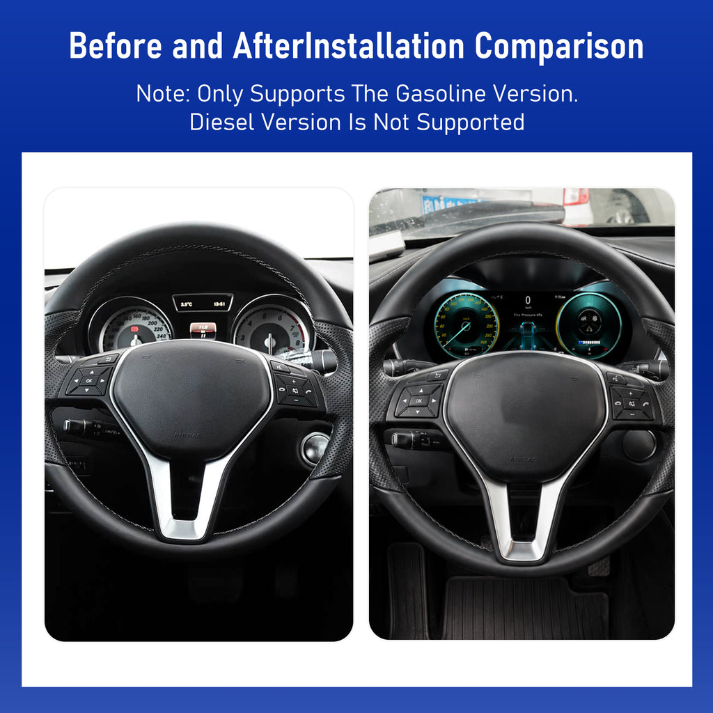 Viknav 12.3 Inch Digital Cluster Dashboard For Mercedes Benz GLA/CLA 2015-2018 LCD Digital Instrument Full Screen Upgrade Speedometer Panel Gauges Replacement Cockpit