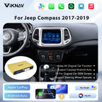 Viknav Linux System Wireless Carplay Android Auto Decoder Box for Jeep Compass 2017-2019 Upgrade Interface Autolink Airplay Decoding Box