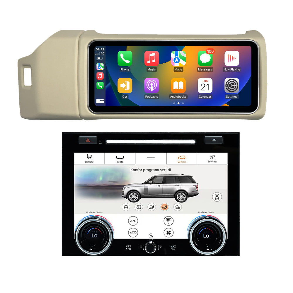 VIKNAV 12.3 Inch Android Car Radio AC panel for Land Rover Range Rover Vogue L405 2013-2017 Auto Stereo Screen Upgrade Wireless Carplay GPS Navigation Multimedia Player