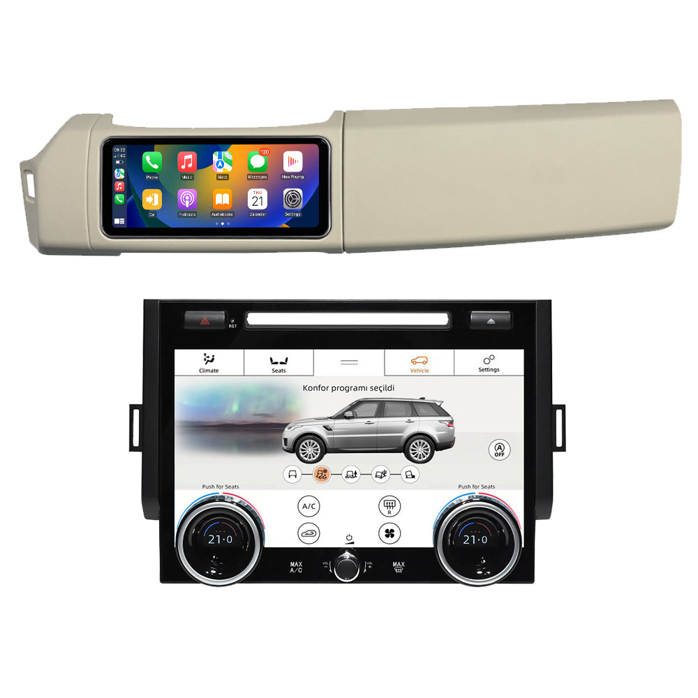 VIKNAV 12.3 Inch Android Car Radio and AC panel for Land Rover Range Rover Sport L494 2013-2017 Auto Stereo Screen Upgrade Wireless Carplay GPS Navigation Multimedia Player