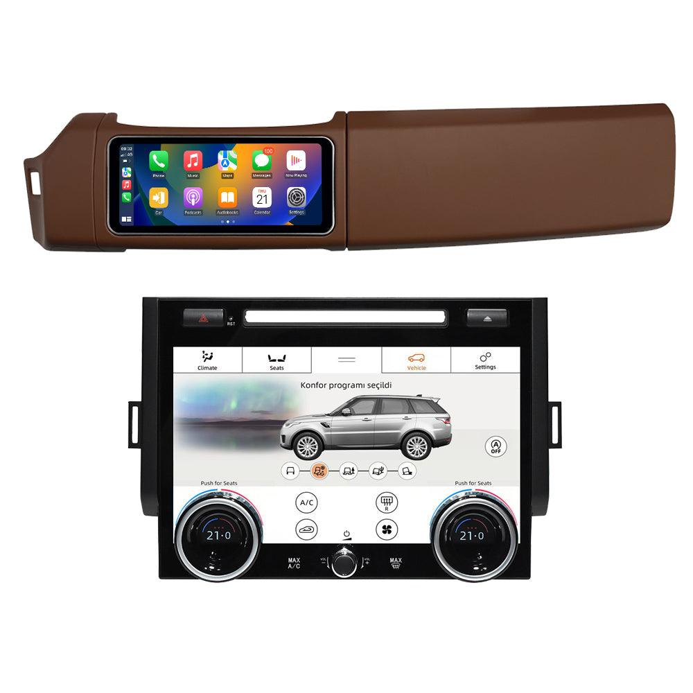 VIKNAV 12.3 Inch Android Car Radio and AC panel for Land Rover Range Rover Sport L494 2013-2017 Auto Stereo Screen Upgrade Wireless Carplay GPS Navigation Multimedia Player