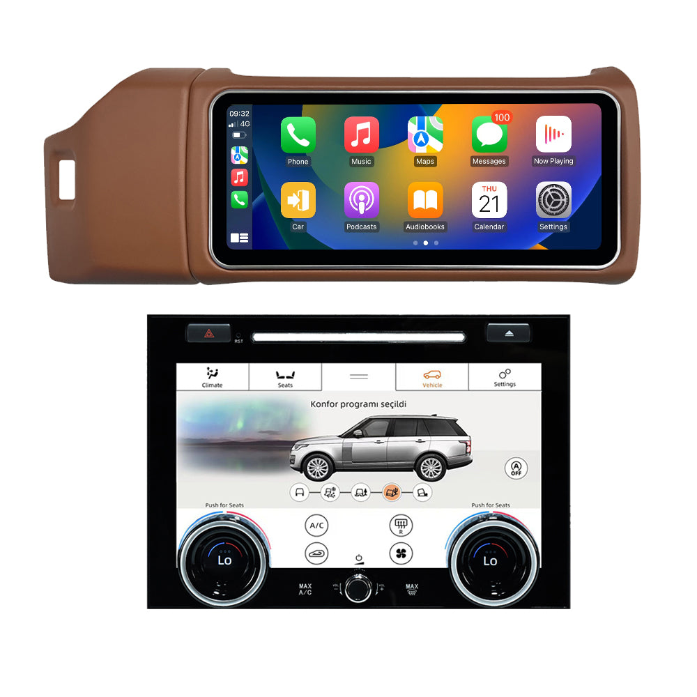 VIKNAV 12.3 Inch Android Car Radio AC panel for Land Rover Range Rover Vogue L405 2013-2017 Auto Stereo Screen Upgrade Wireless Carplay GPS Navigation Multimedia Player