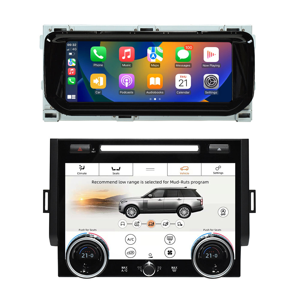 VIKNAV 10.25 Inch Android Car Radio AC panel for Land Rover Range Rover Sport L494 2013-2017 Auto Stereo Screen Upgrade Wireless Carplay GPS Navigation Multimedia Player